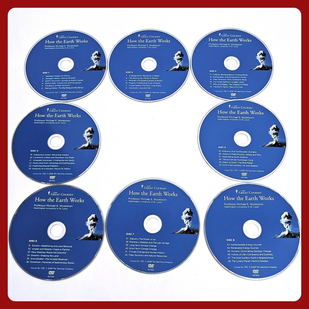 The Great Courses How the Earth Works 8 DVD Set 48 Lectures Michael Wysession